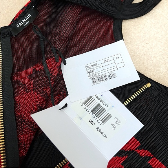 NEW Balmain Fitted Dress - Picture 9 of 11